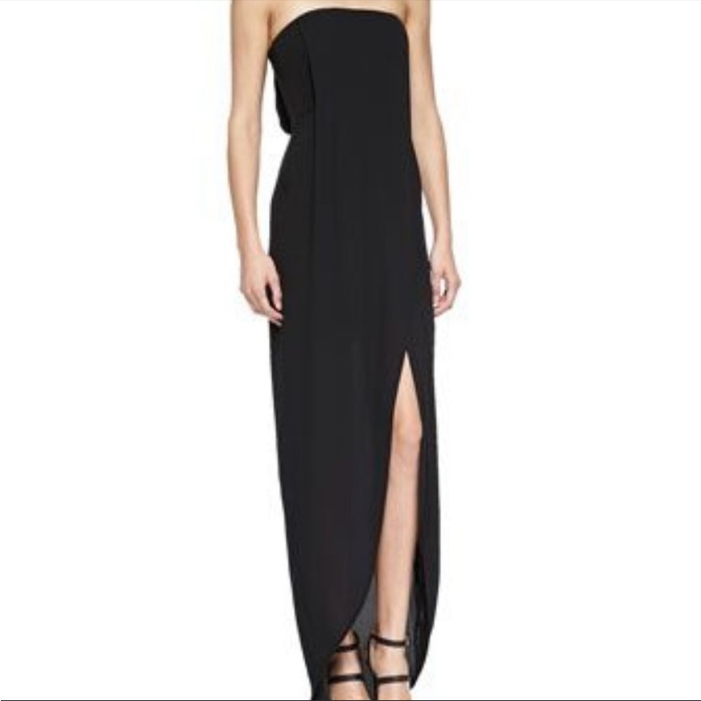 NWT BCBG Black Strapless Jesse Column Gown